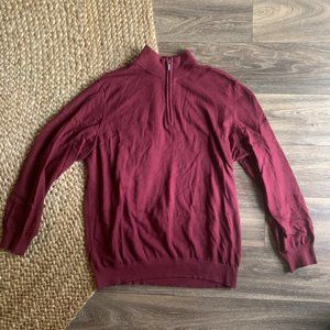 LL Bean Cotton Cashmere 1/4 Zip Sweater
